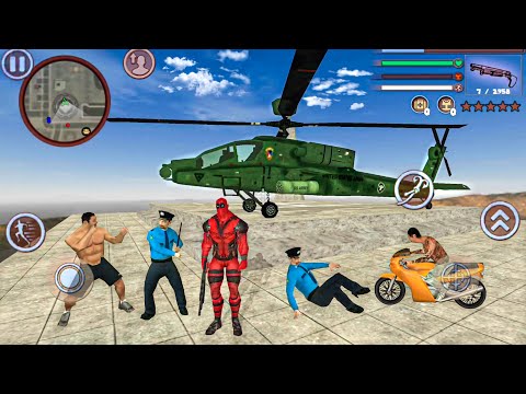 Deadpool Rope Hero Vice Town #18 - Military New Helipad - Android Gameplay
