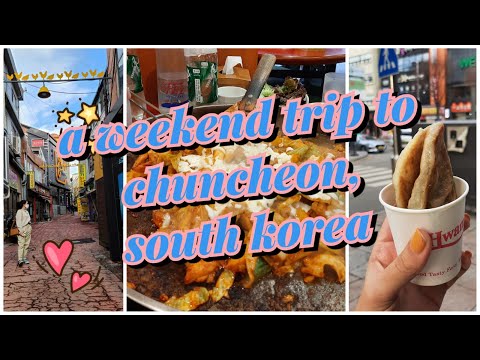 vlog da Coreia do Sul: um fim de semana em chuncheon, gangwon-do (rua myeongdong dakgalbi)