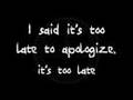 Timbaland - Apologize ft. OneRepublic (Lyrics) 