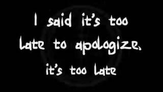 Timbaland - Apologize ft. OneRepublic  (Lyrics)