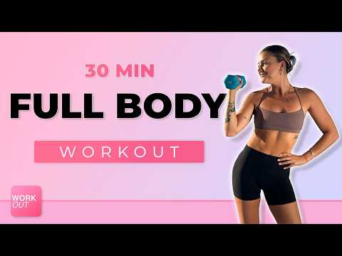 HOME WORKOUT WITH DUMBBELLS | 30 minute full body strength