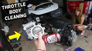 HOW TO CLEAN THROTTLE BODY DODGE DART. ENGINE LIGHT ON THROTTLE BODY CODE
