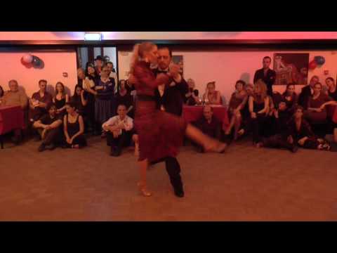  Mariano Diaz Campos  and  Cosima Diaz Campos  are  dancing  to  "  Negracha  "  by  Osvaldo Pugliese  at  Academia de Tango  in  2016