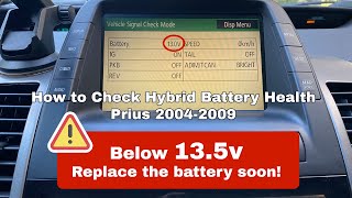 How to Check Battery Voltage Prius 2004-2009