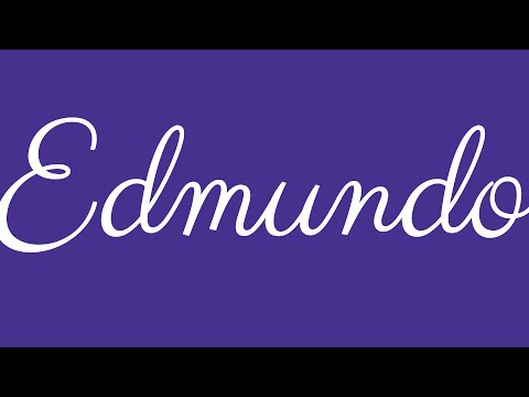 Learn how to Sign the Name Edmundo Stylishly in Cursive Writing