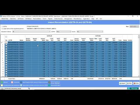 How to check reconciliation of 8A & 2A from GSTPro