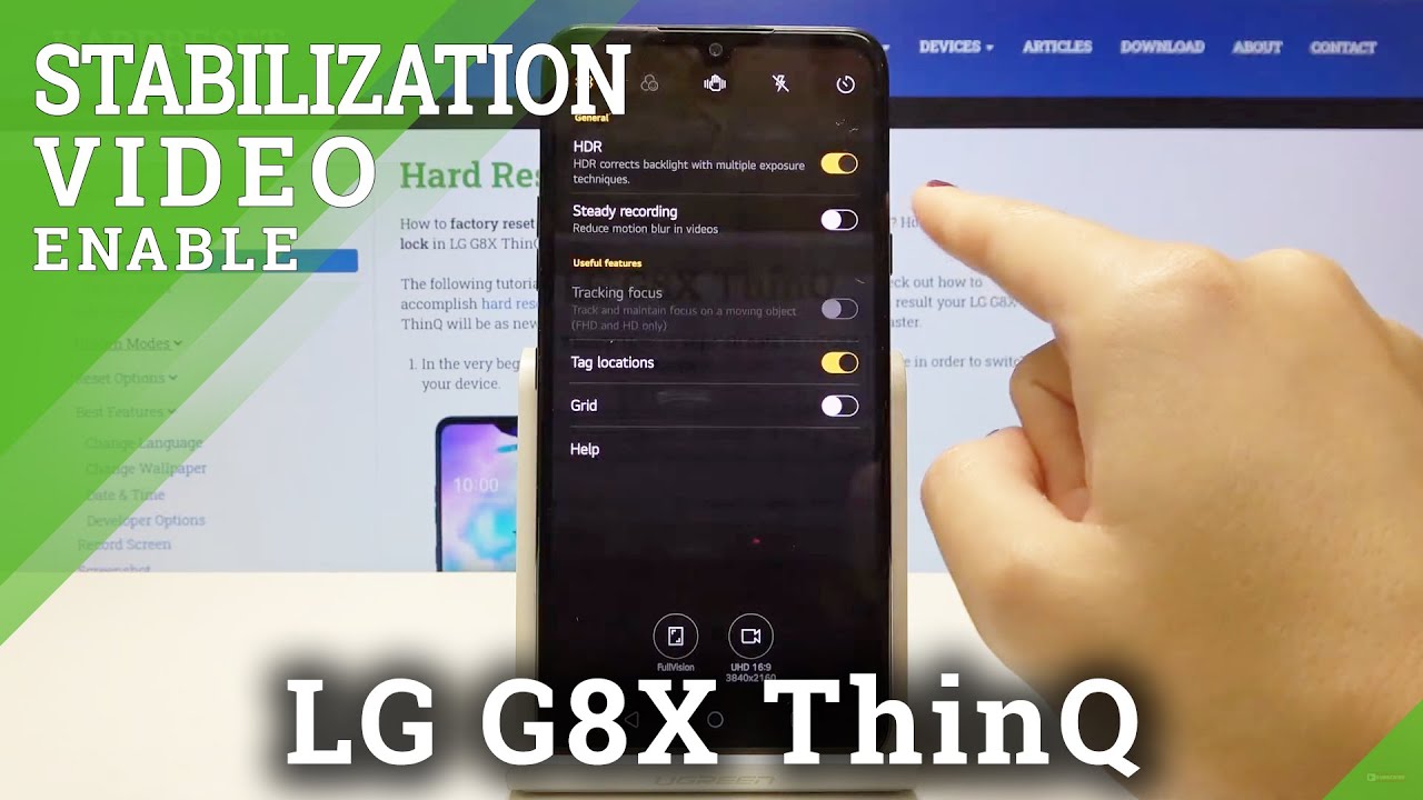 How to Activate Image Stabilization in LG G8X ThinQ – Camera Settings