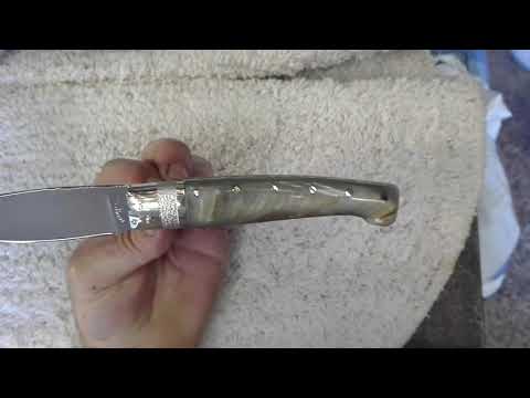 Resorza Lama 10, manico montone, collarino e ribattini argento