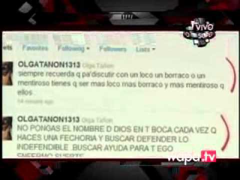 SuperXclusivo 6/9/11 - Olga Tañón tira descarga en Twitter