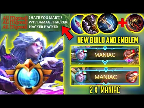 MARTIS NEW BUILD + DAMAGE HACK || TOP GLOBAL MARTIS BEST BUILD AND EMBLEM 2021 - MOBILE LEGENDS