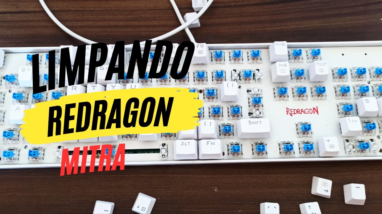 limpeza teclado mecanico redragon modelo mitra branco