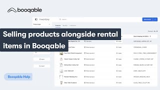 Selling products alongside rental items in Booqable