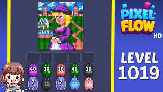 Pixel Flow Level 1019 Solution Walkthrough