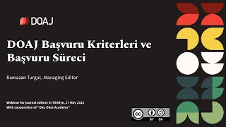 DOAJ Başvuru Kriterleri ve Başvuru Süreci | Dr. Ramazan Turgut