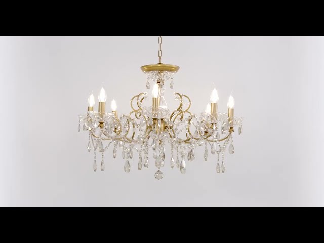 Vídeo relacionado con Candelabros Modernos de Brillo Blanco/Negro, lámpara de Bombilla Edison Ajustable Retro de 6-10 Brazos, Accesorio de luminaria de Techo de araña artística E27,para la decoración