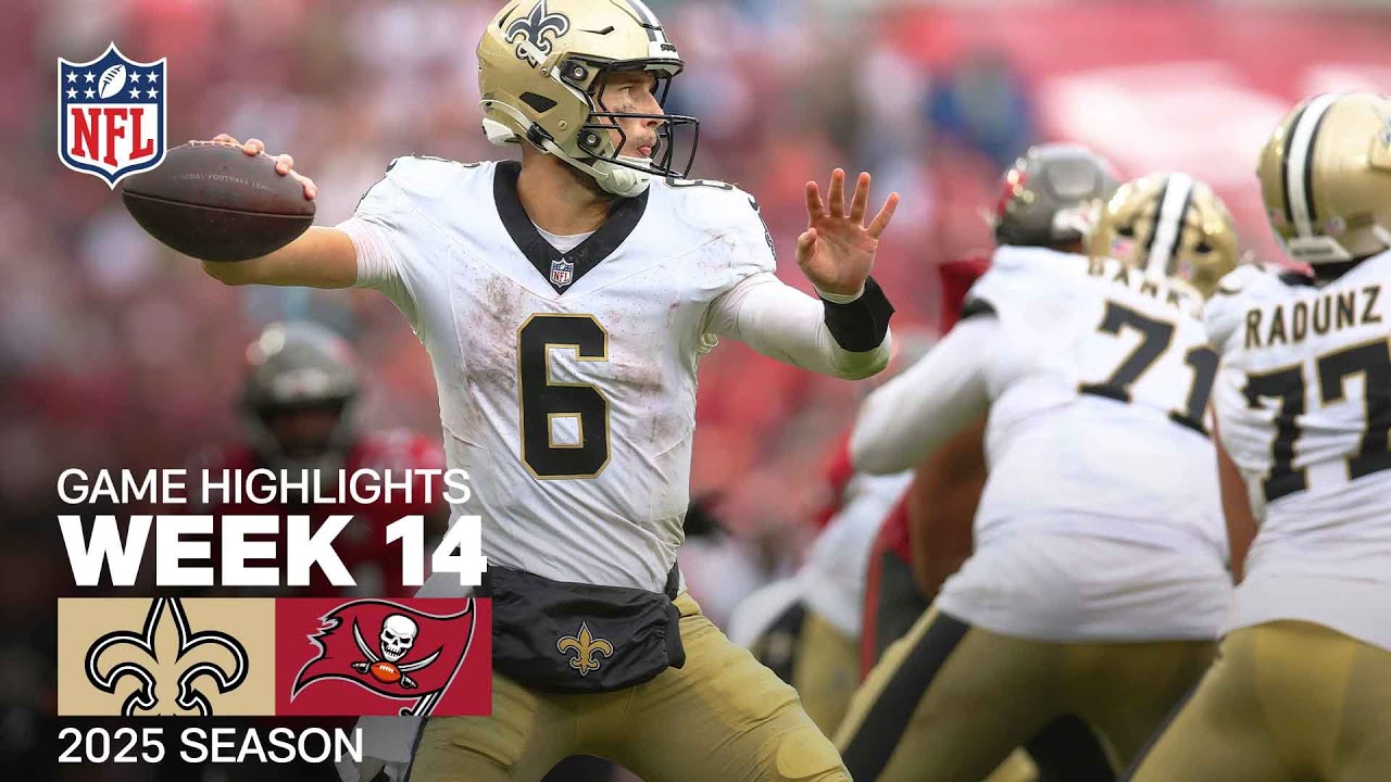 New Orleans Saints vs. Tampa Bay Buccaneers Game Highlights | NFL 2025 Season Week 14