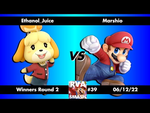 RVA Smash #39: Ethanol_Juice (Isabelle) vs Marshio (Mario) - Winners R2 - Smash Ultimate SSBU