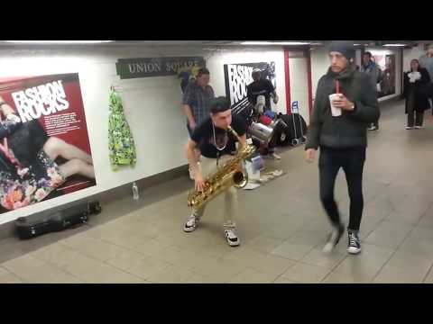 Techno Subway ( Too Many ZOOZ ) rocks underground. Union Square.