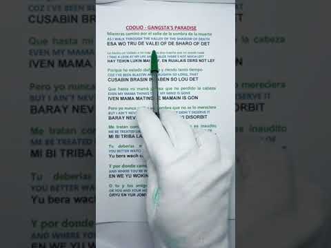 PRONUNCIACION CANCION A COOLIO - GANGSTA'S PARADISE 1ra Parte  #shorts