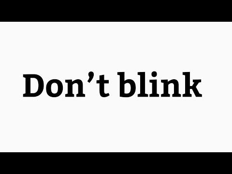 Do not blink while watching this video.