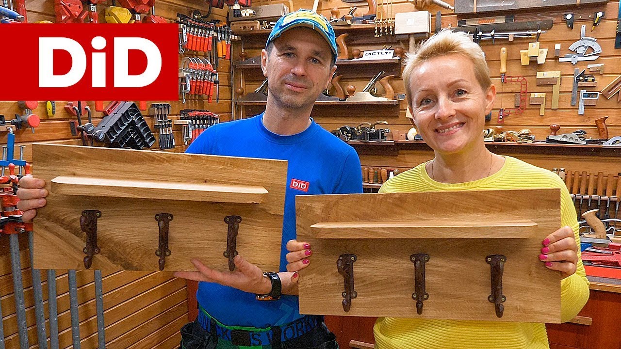 905. Dębowe, rustykalne wieszaki w 1h