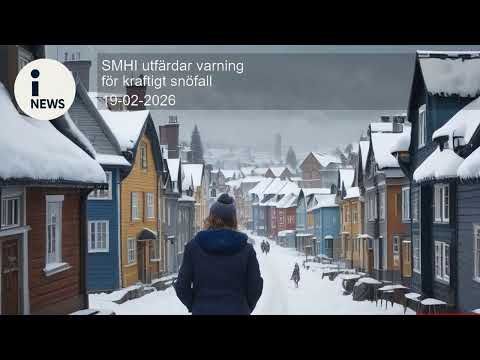 SMHI utfärdar varning för kraftigt snöfall