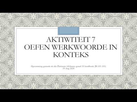 AFRIKAANS GRAAD 10: 19 Augustus 2020 - periode 1 (19101)