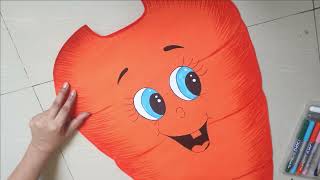 DIY Carrot Fancy Dress | Paper Carrot costume making for school competition #fancycostume