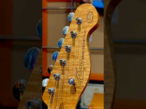 Vintage Guitars 30th Anniversary V72 Tele (SUPER FLAME MAPLE NECK) Boulevard Black image 18