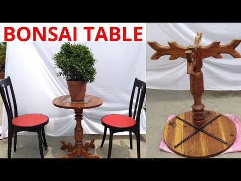 Revolving bonsai table