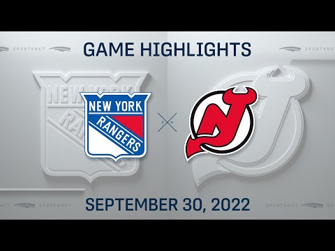 NHL Preseason Highlights | Rangers vs. Devils - September 30, 2022