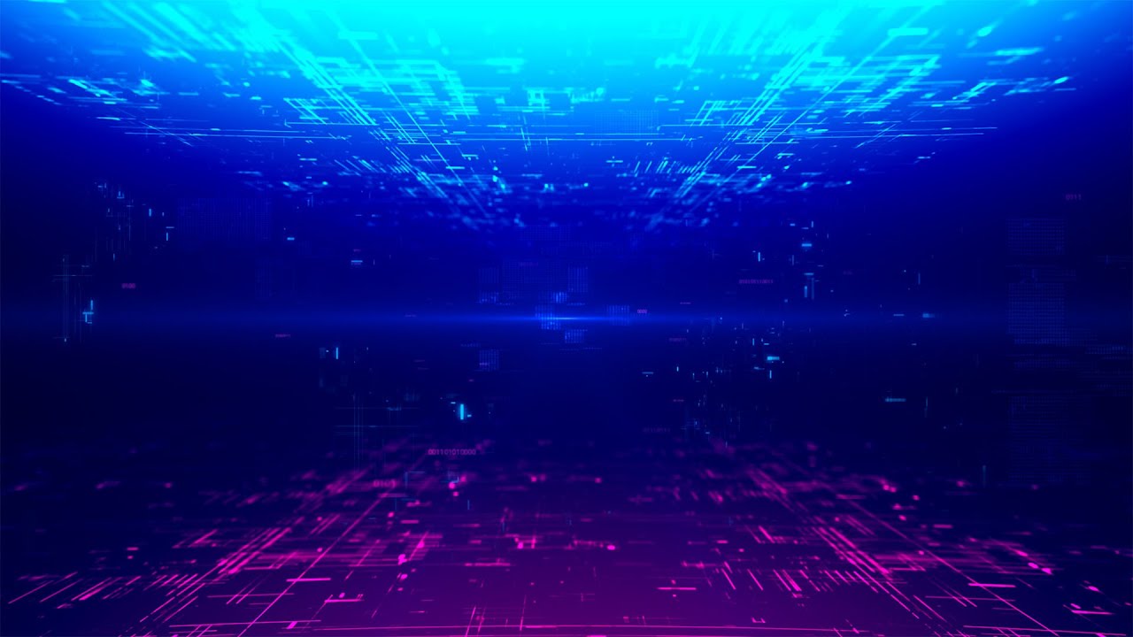 Cyberpunk Neon Digital Tunnel Background video | Footage | Screensaver
