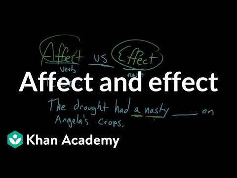 Affect and effect | Frequently confused words | Usage | Grammar