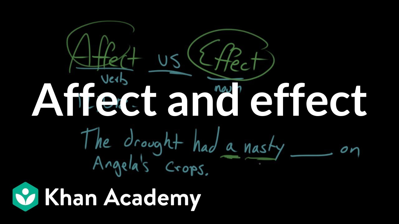 Affect and effect | Frequently confused words | Usage | Grammar