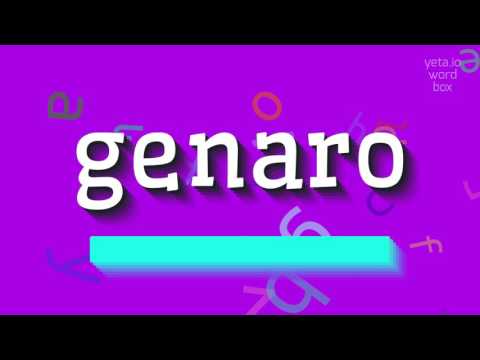 How to say "genaro"! (High Quality Voices)