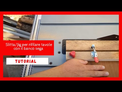 Slitta/Jig per rifilare tavole con il banco sega #faidate #legno #einhell #fattoamano #falegnameria