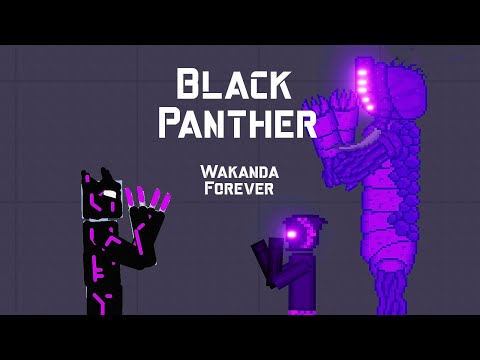 Black Panther fight against Purple Clan in People Playground 1.9.5