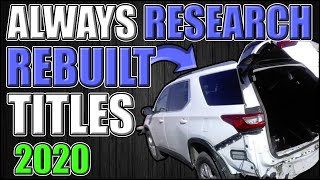 Rebuilt title cars | Always Research Rebuilt Titles 2020 | rebuilt title