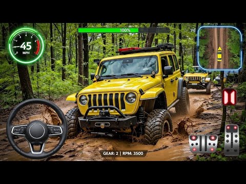 Extreme Offroad 4x4 Jeep Driving 😱 Mud Challenge Gameplay | offroad 4x4 jeep driving games gameplay