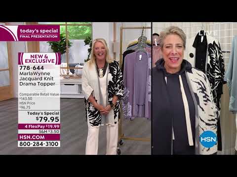 MarlaWynne Jacquard Knit Drama Topper