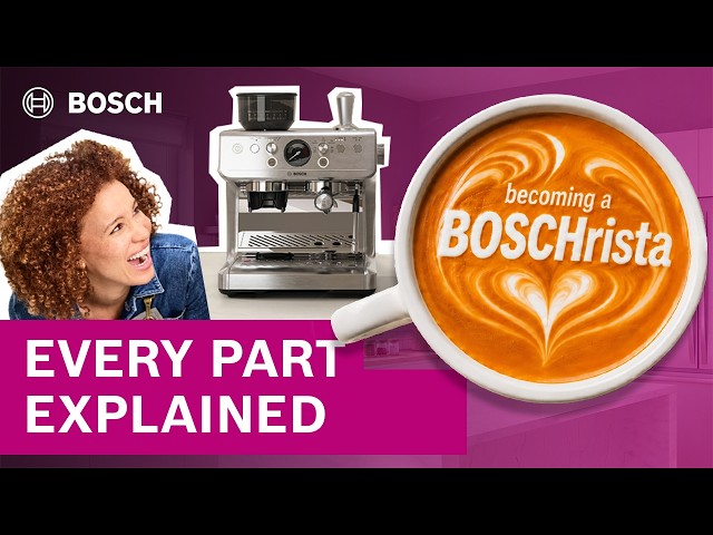 Video Teaser für Bosch HomeCafé Series 4 Espresso Machine Unboxing: Every Part Explained | Bosch Home Global
