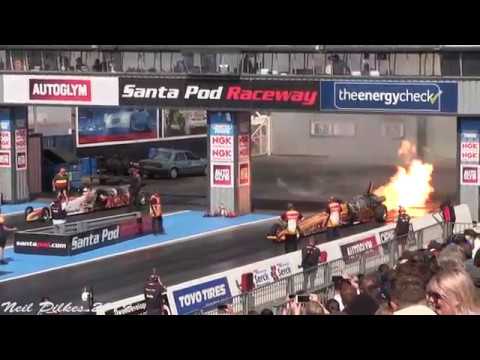 Santa Pod, Festival of Power 2019. Jet Dragster match race.