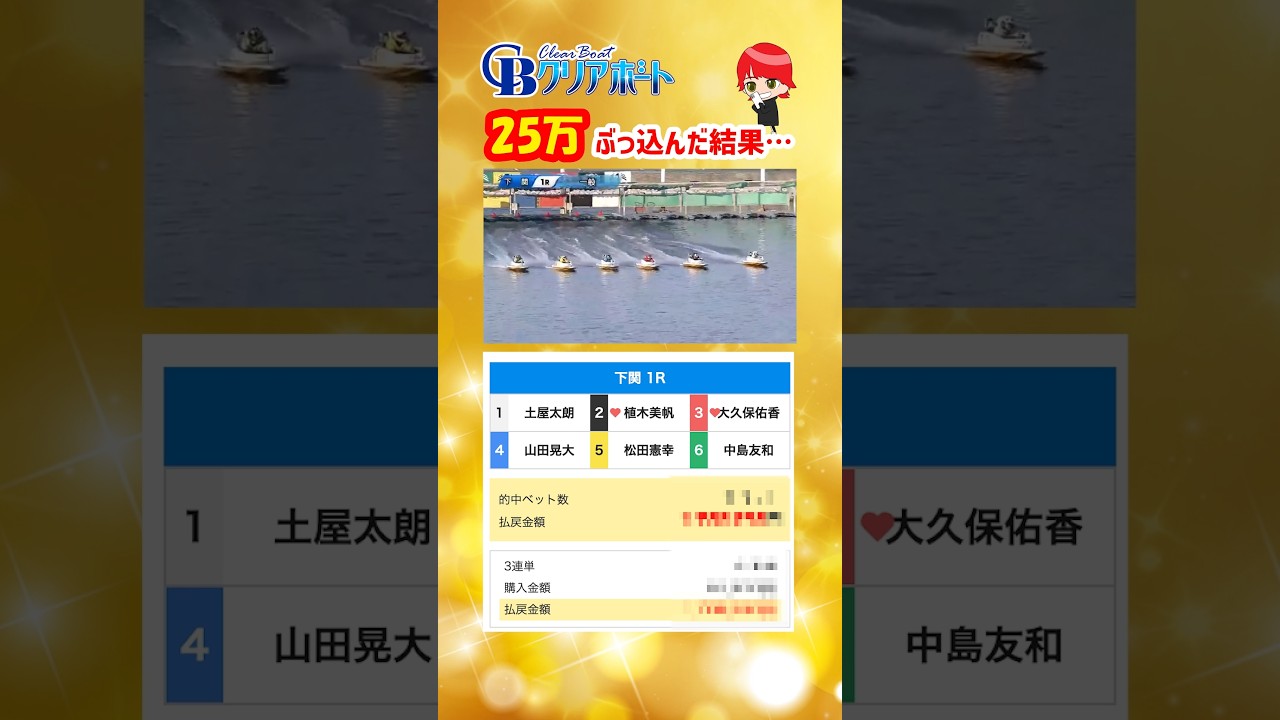 【競艇】クリアボート、25万ぶっ込んだ結果…