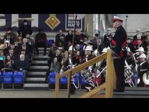 The Royal Marine's Band enters