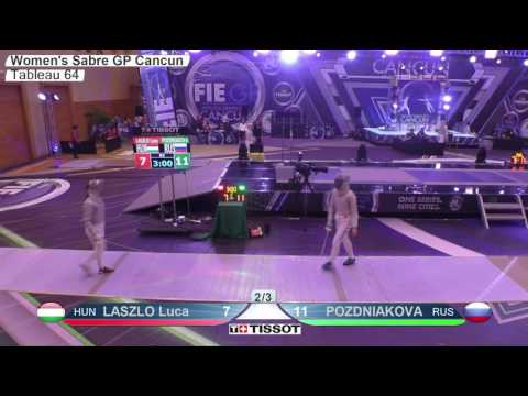 FE W S Individual Cancun MEX Grand Prix 2016 T64 11 green POZDNIAKOVA RUS vs LASZLO HUN