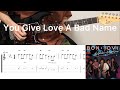 Bon Jovi You Give Love A Bad Name Guitar Cover With Tabs Chords