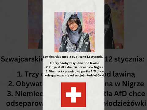 Szwajcarskie media publiczne 12  stycznia