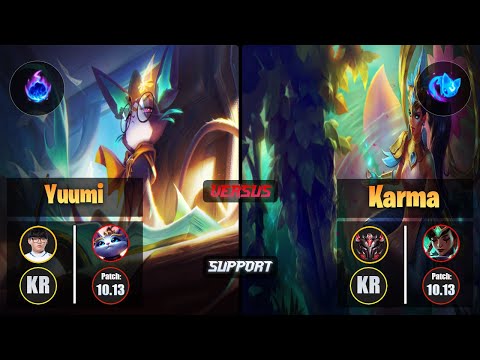 Hoit YUUMI (Support) [Arcane Comet] VS KARMA - Grandmaster KR Patch 10.13