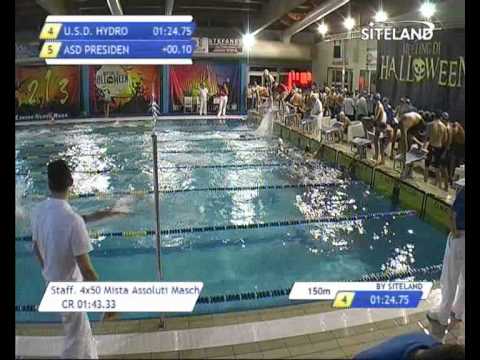 Serie 2 dei Staff. 4x50 Mista  Assoluti Maschi Agonisti - Meeting di Halloween 2013 9 Trofeo citta'