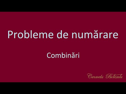 Numărare 4 Combinări